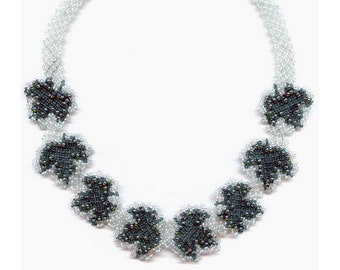 VENDITA Schema perline Collana con semi di perline Foglie di acero Tutorial perline Schemi per perline istruzioni punto rete per perline unico