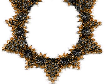 Beginner pattern seed beaded flowers necklace instructions beading netting stitch Beading tutorial beading pattern beadwork seed bead flower