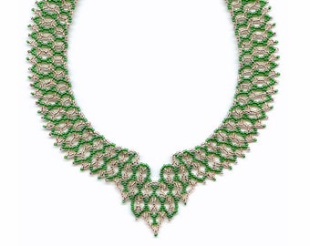 Beginner pattern seed beaded necklace instructions beading netting stitch tutorial beading pattern beadwork seed beads earrings diagram diy