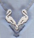 Beading Pattern seed beads beaded Swan necklace instructions beading netting stitch necklace net lace swans beadwork beading tutorial how to product logo