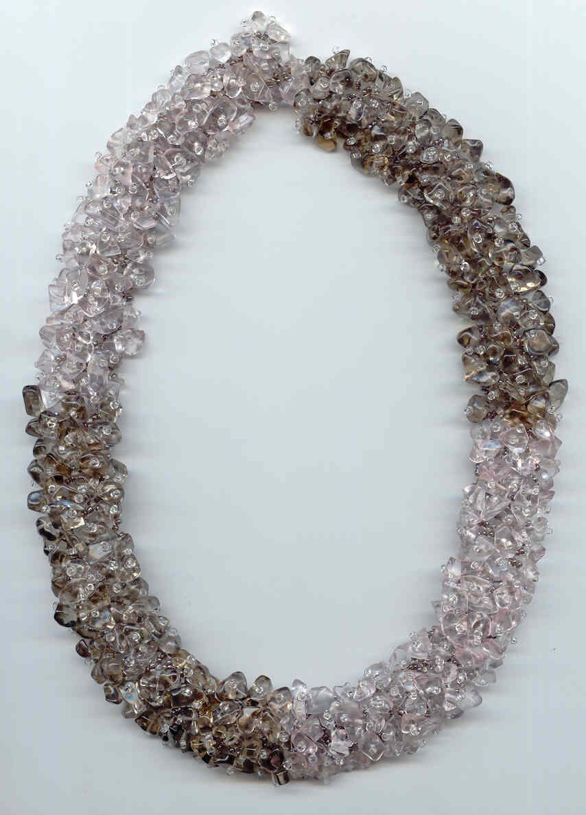 Pattern Seed Beads Waterfall Gemstones Necklace Jewelry Etsy