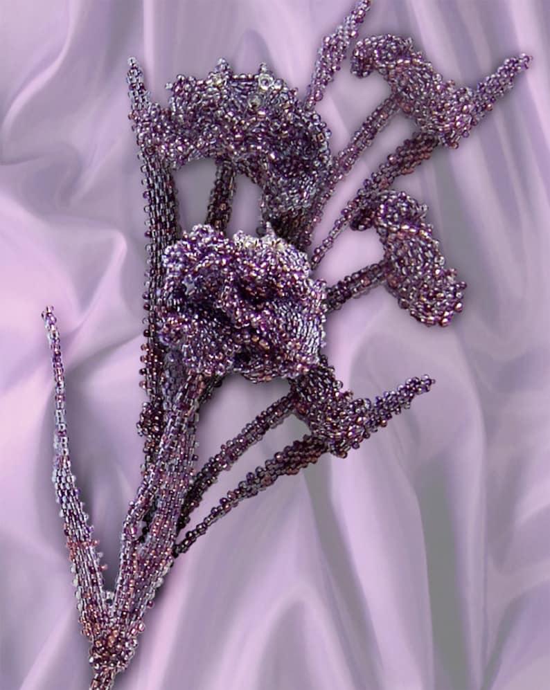 Pattern Seed Beaded Carnation Flower Necklace Beading Tutorial