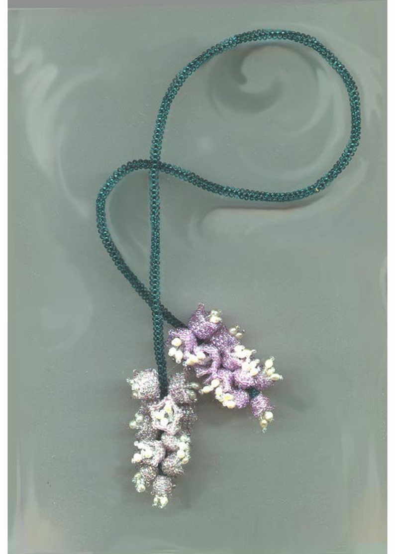 Pattern Seed Beaded Lilac Flower Memory Wire Necklace Beading Etsy Australia