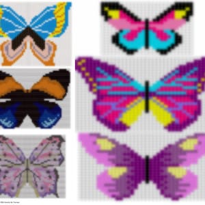 6 patterns seed beaded butterfly amulet bag purse embroidery loom flat square stitch bag beading patterns diagram bead jewelry making diy