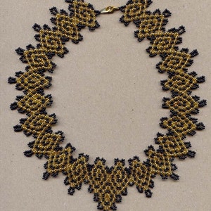 Beginner Pattern Seed Beaded Necklace Instructions Beading - Etsy