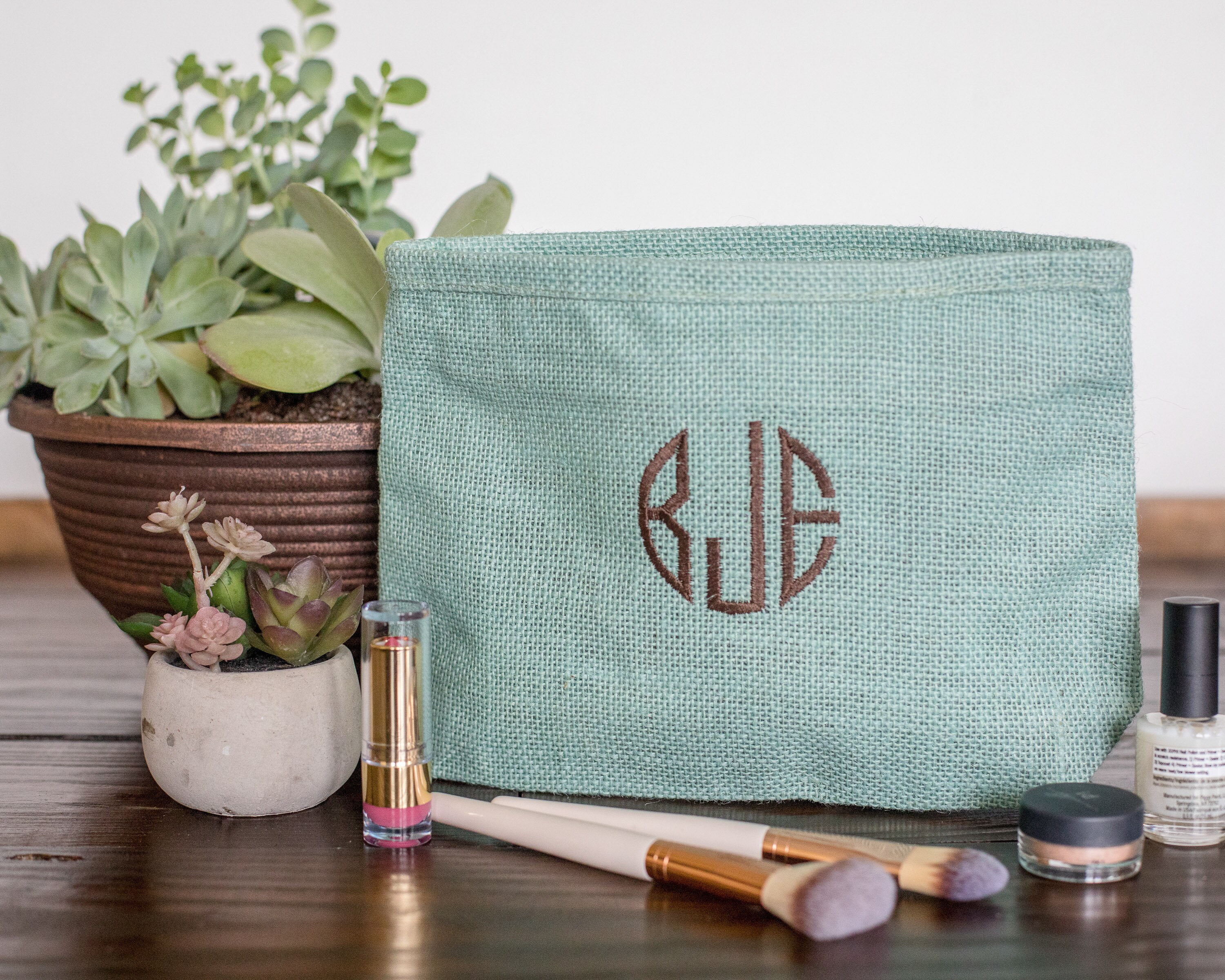 Tochter Geschenk für Tochter Monogramm Kosmetiktasche Etsy