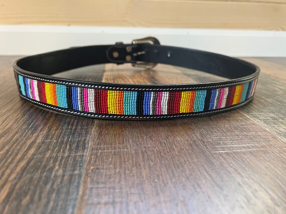 Bejeweled rainbow hued genuine leather belt Amazon.com: Kids main image 2