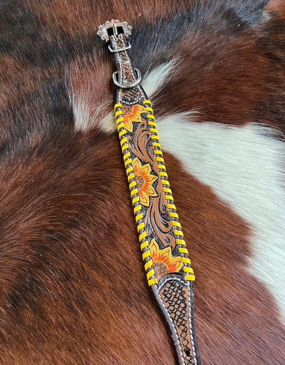 Brushed leather pet collar