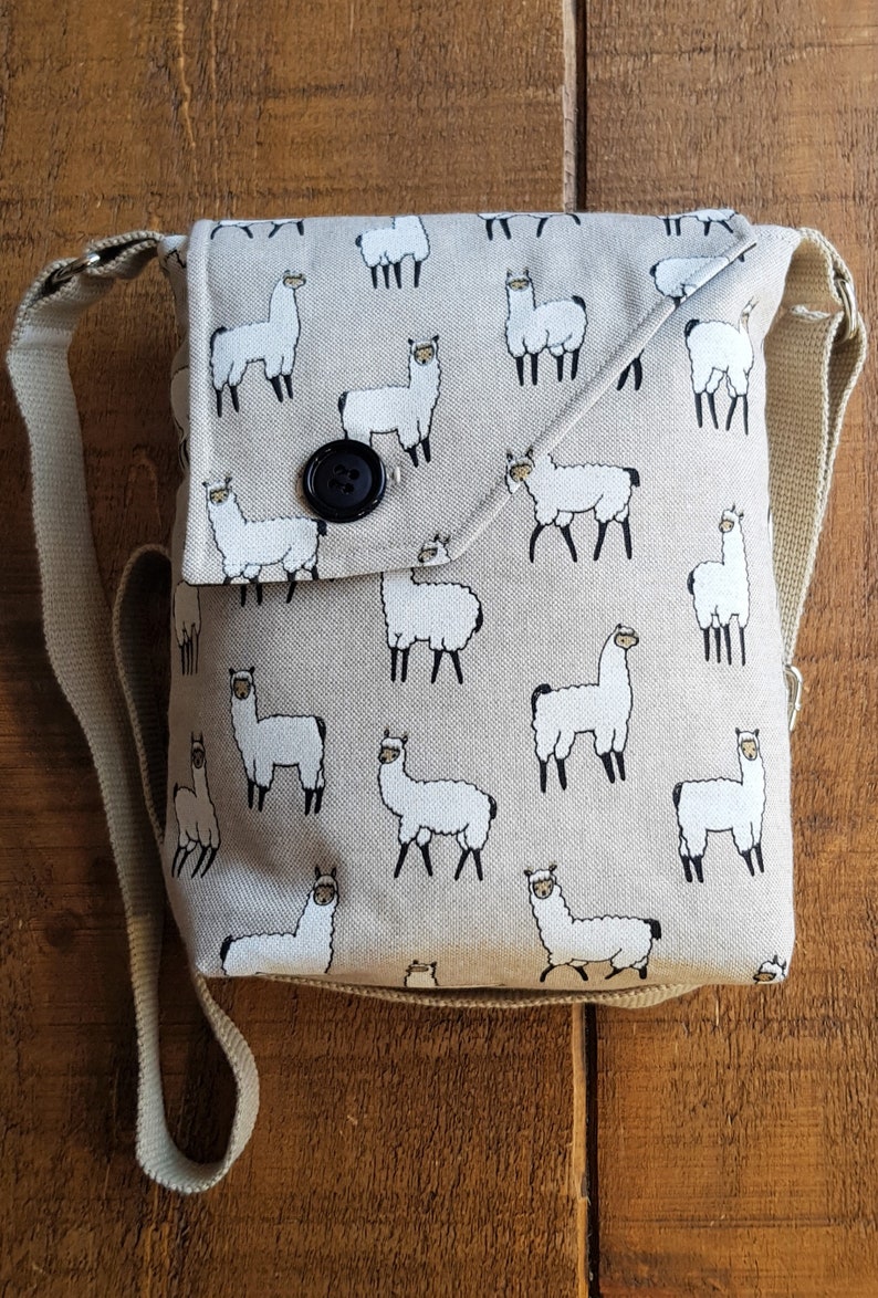 Llama / Alpaca Bag cross body bag Canvas bag Etsy