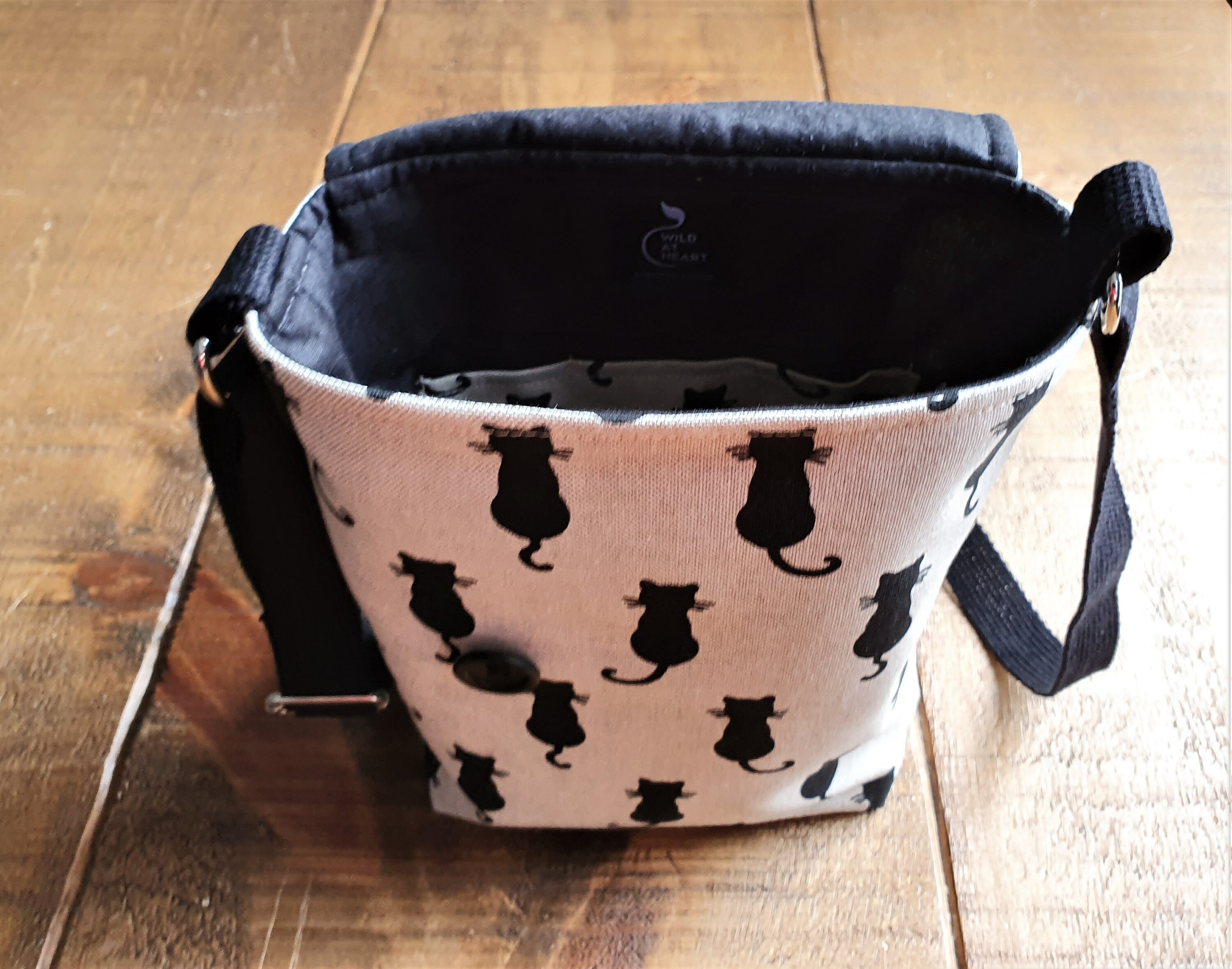 Cat Bag Black Cats Canvas Bag Etsy