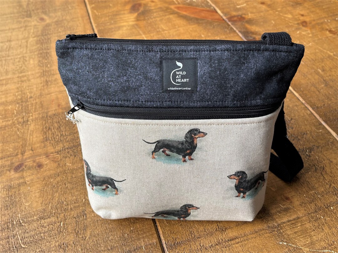 Dachshund Bag Sausage Dog Cross Body Zipper Bag Two Options Etsy