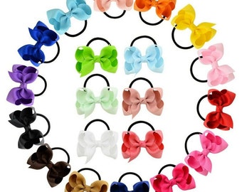 30 BLESSING Good Girl B Loopy Puffs Ribbon 2.5" Hair Bows Elastic 78 No. 30 BLESSING Good Girl B Loopy Puffs Ribbon 2.5" Hair Bows Elastic 78 No.
