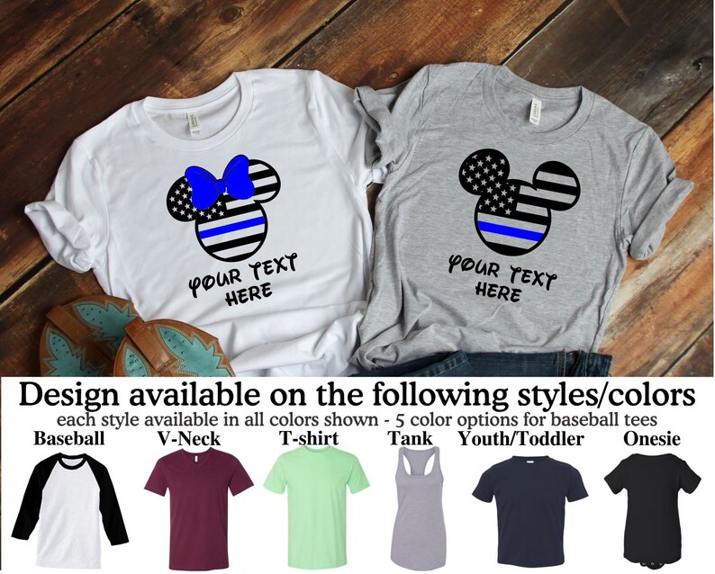 thin blue line disney shirt