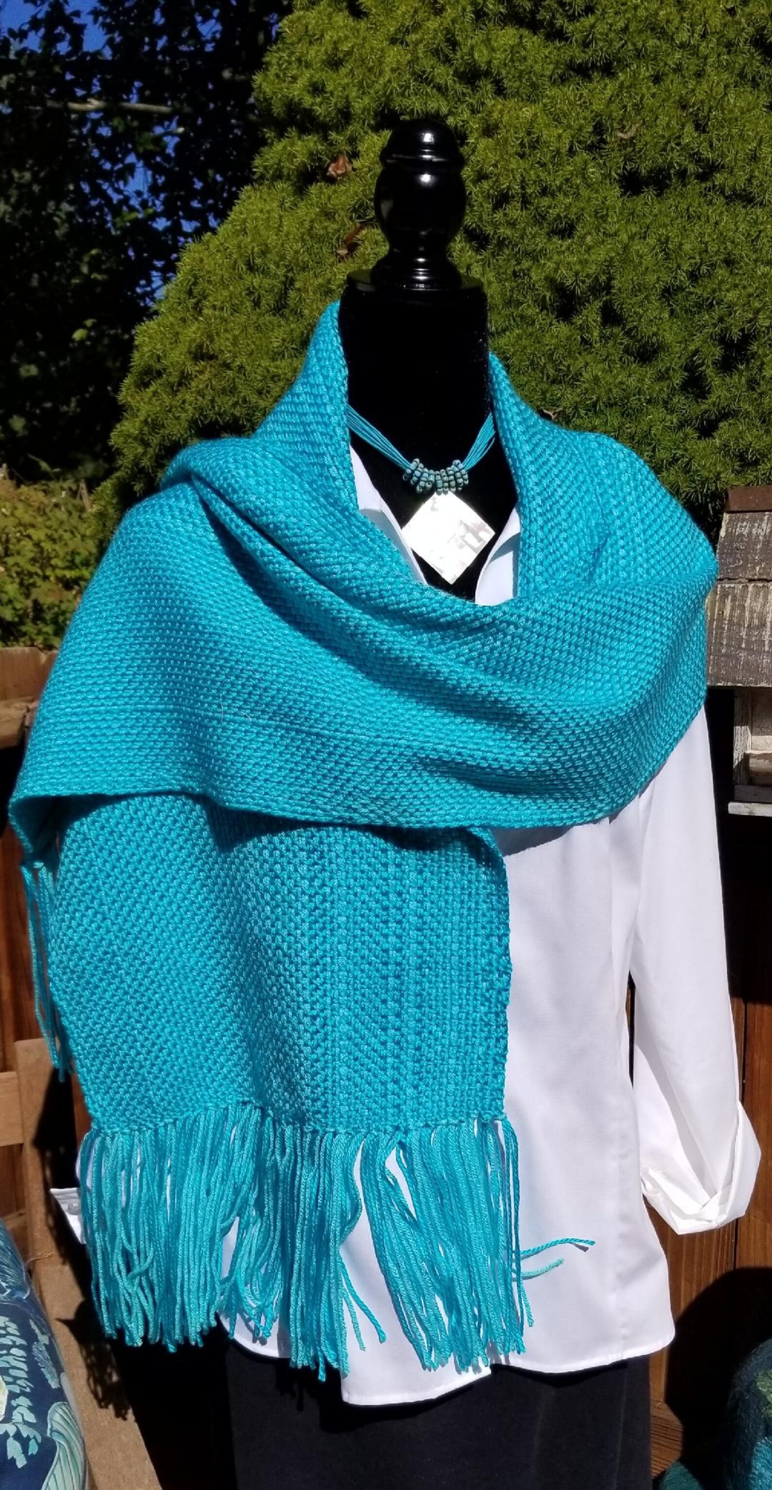 Handwoven 100 Acrylic Scarf/Shawl Etsy
