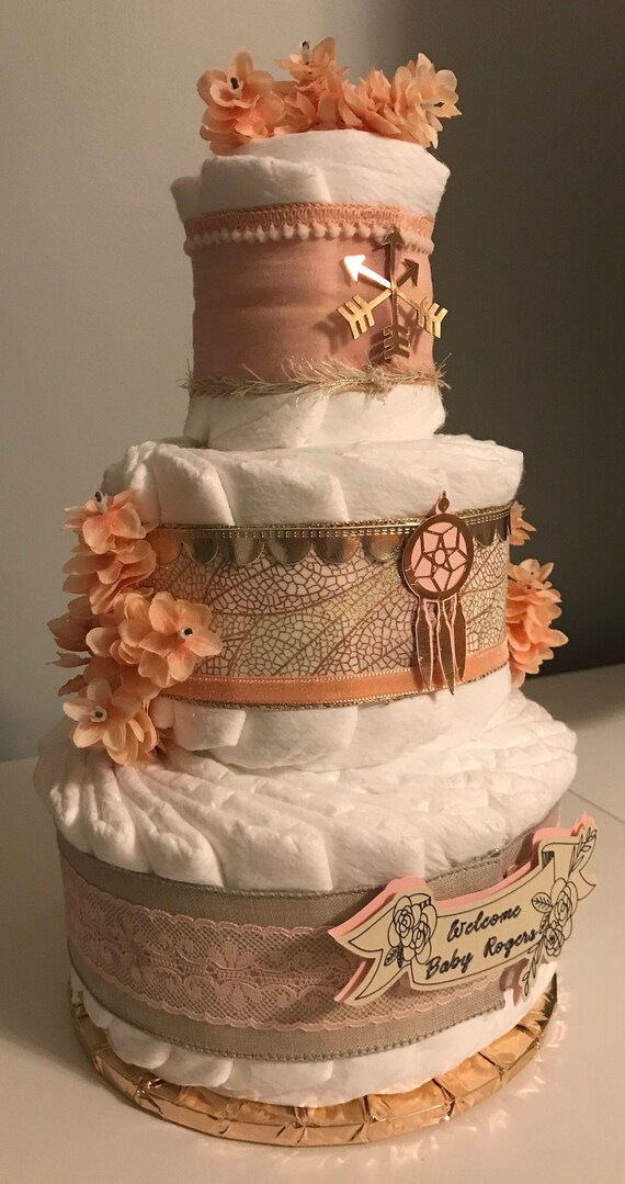boho diaper cake ideas