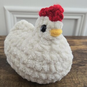 Crochet Chicken & Rooster Plushies – Handmade Farm Animal Toys – Cute Amigurumi Plush – Soft Stuffed Chicken – Great Gift for All Ages