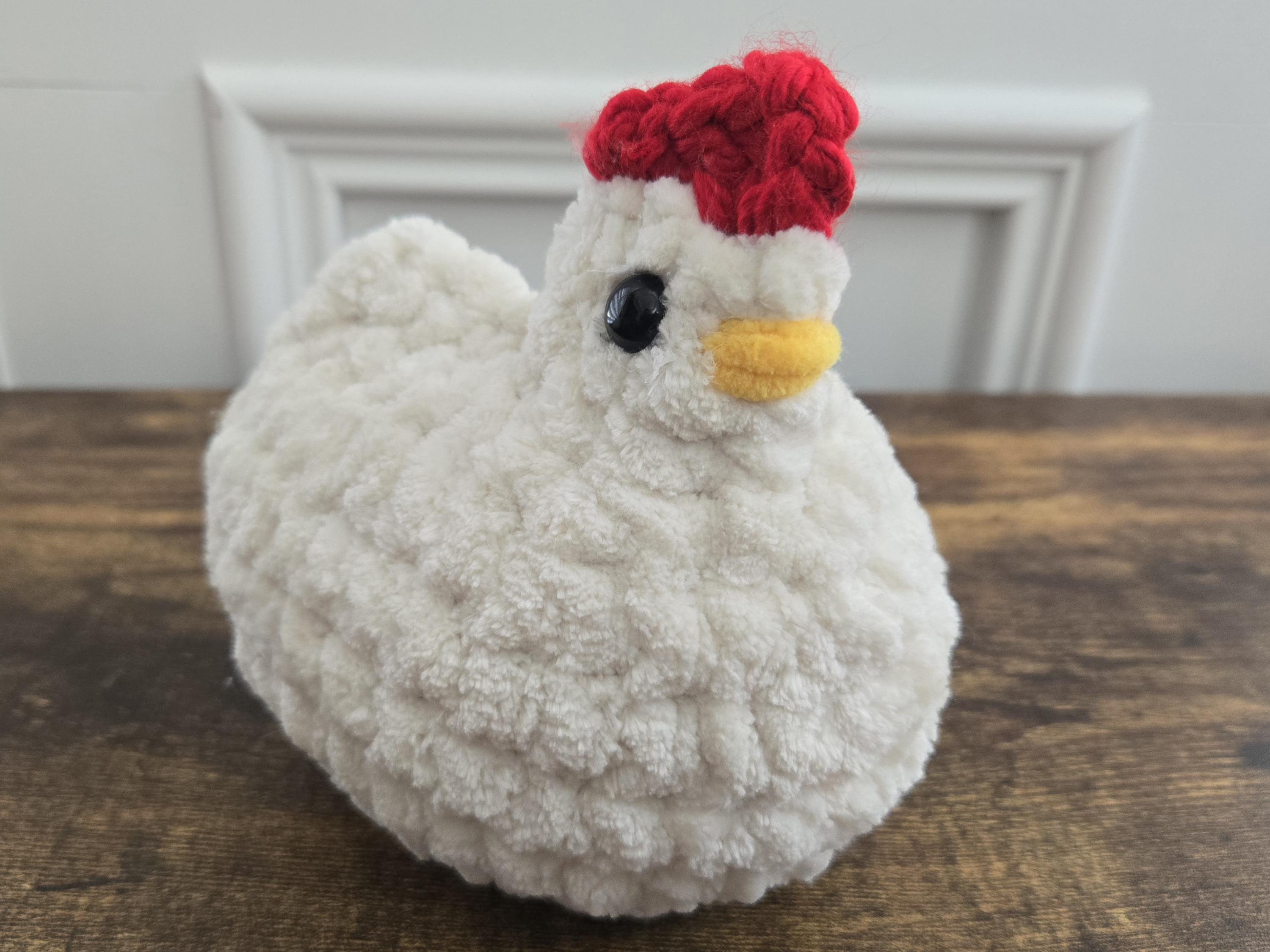Crochet Chicken & Rooster Plushies – Handmade Farm Animal Toys – Cute Amigurumi Plush – Soft Stuffed Chicken – Great Gift for All Ages - Image 1