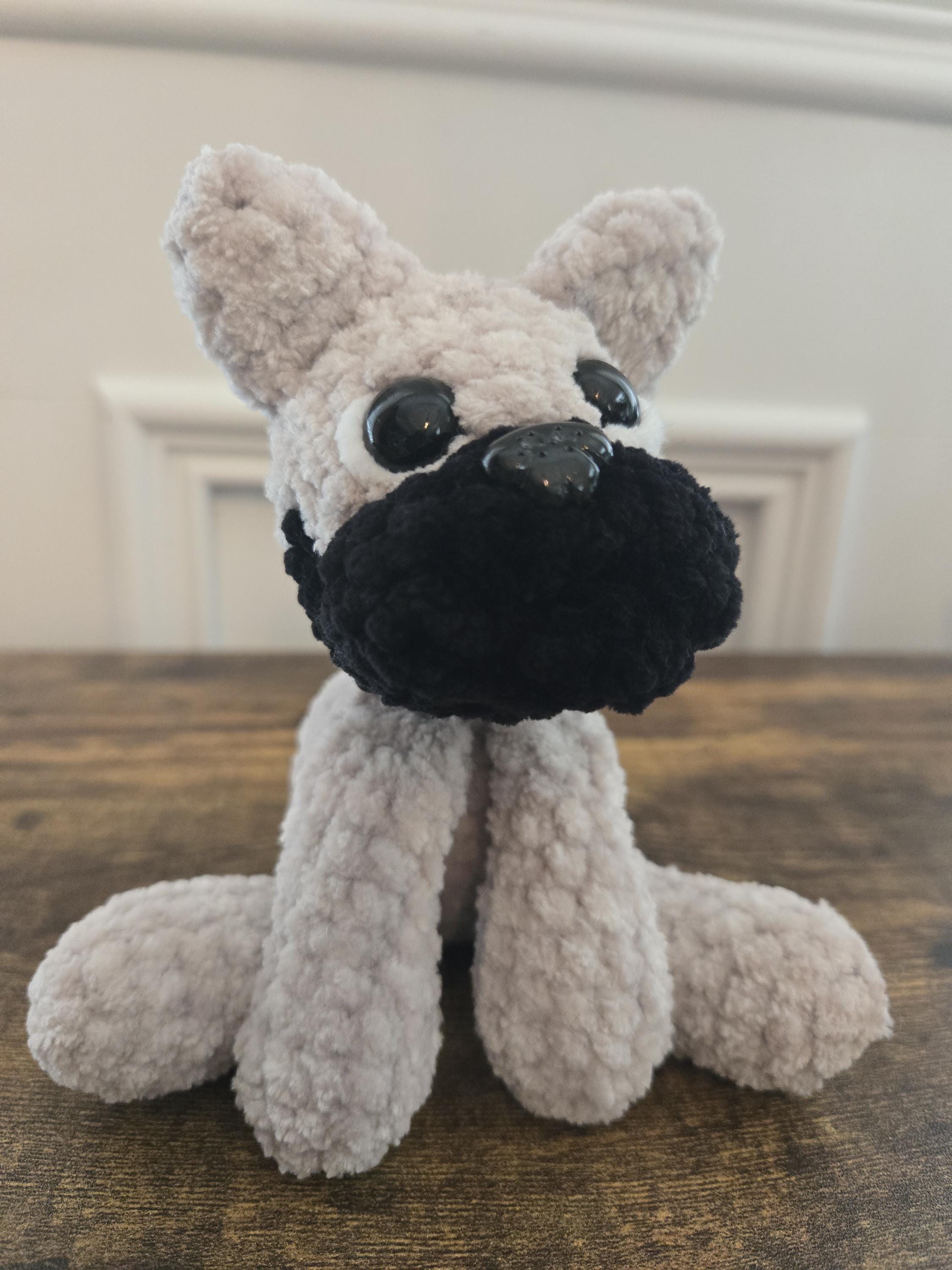 Crochet French Bulldog Plush – Amigurumi Frenchie Dog – Cute Stuffed Puppy – French Bulldog Gift – Dog Lover Plush - Thumbnail 6