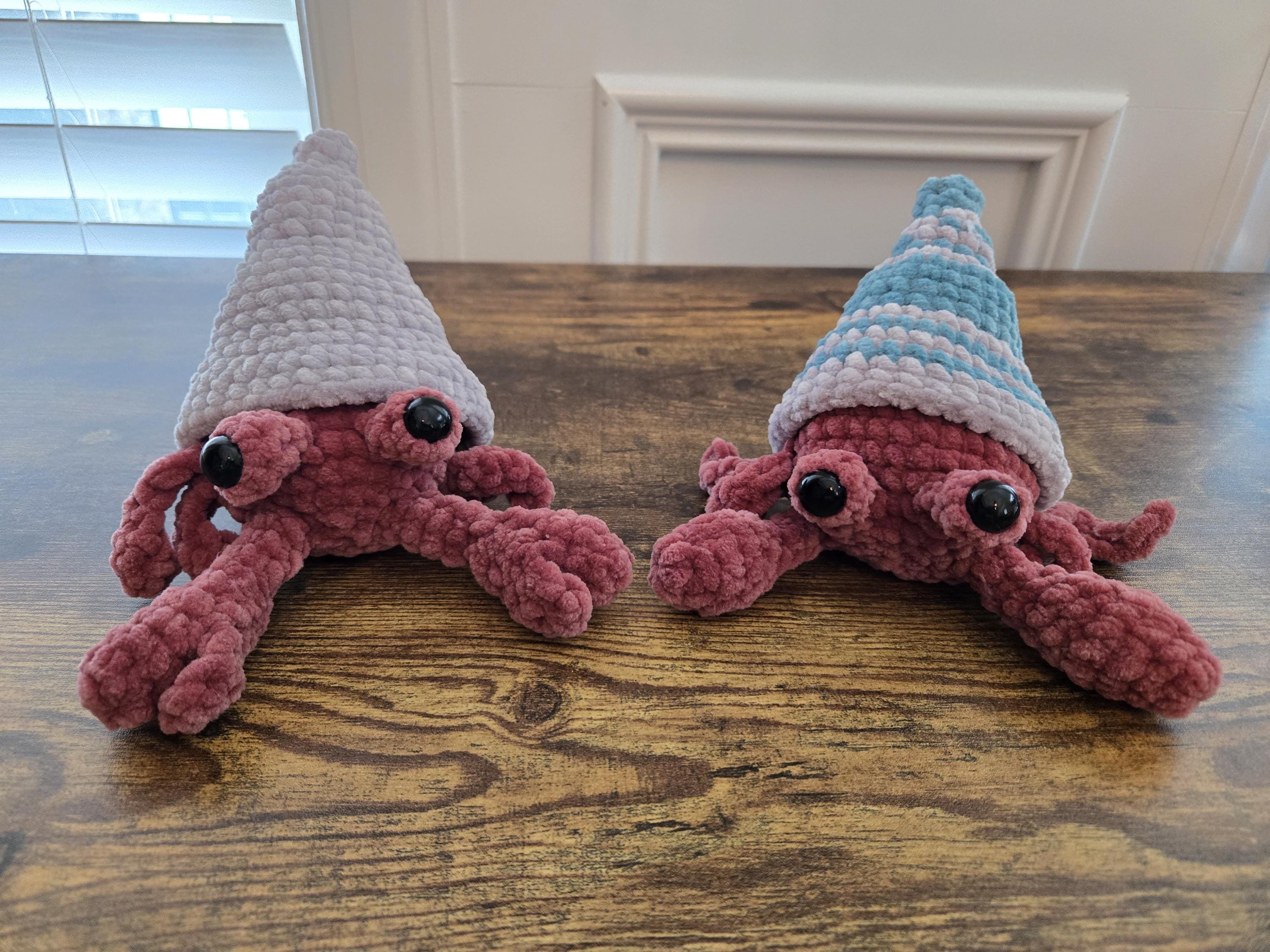 Crochet Hermit Crab Plush – Removable Shell Amigurumi – Handmade Sea Creature Plushie – Ocean Animal Toy – Cute Marine Gift - Thumbnail 2