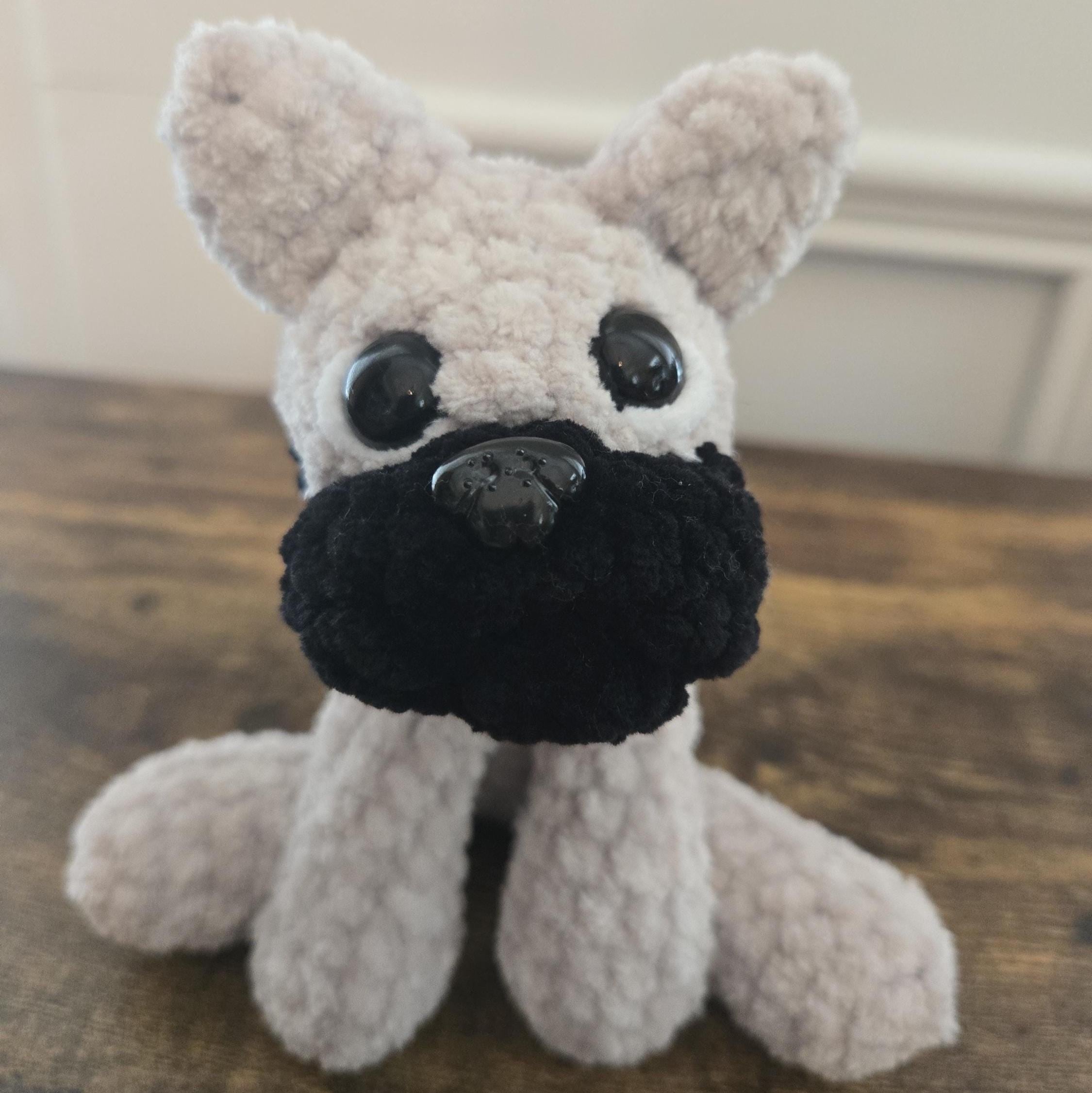 Crochet French Bulldog Plush – Amigurumi Frenchie Dog – Cute Stuffed Puppy – French Bulldog Gift – Dog Lover Plush