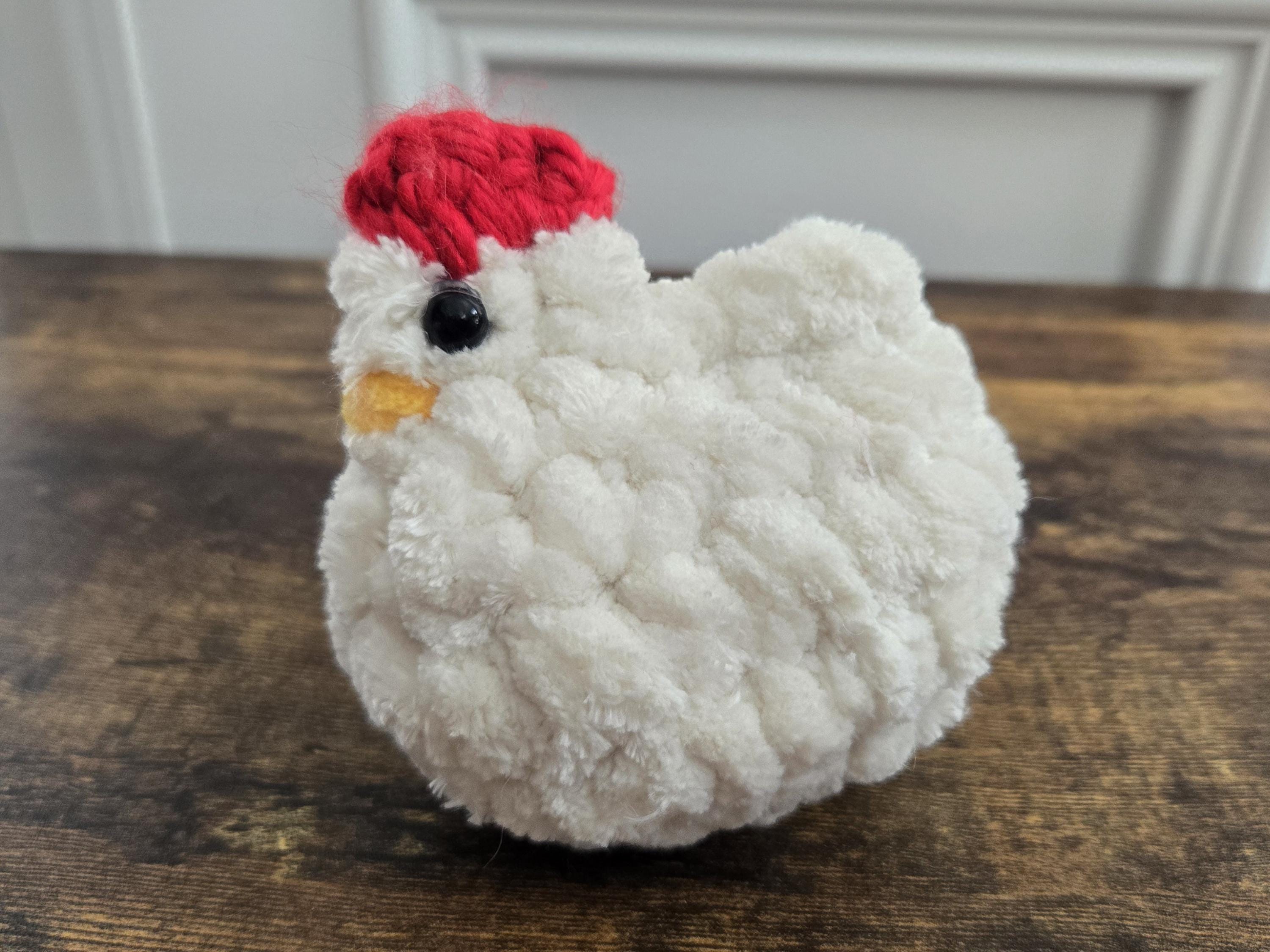 Crochet Chicken & Rooster Plushies – Handmade Farm Animal Toys – Cute Amigurumi Plush – Soft Stuffed Chicken – Great Gift for All Ages - Thumbnail 5