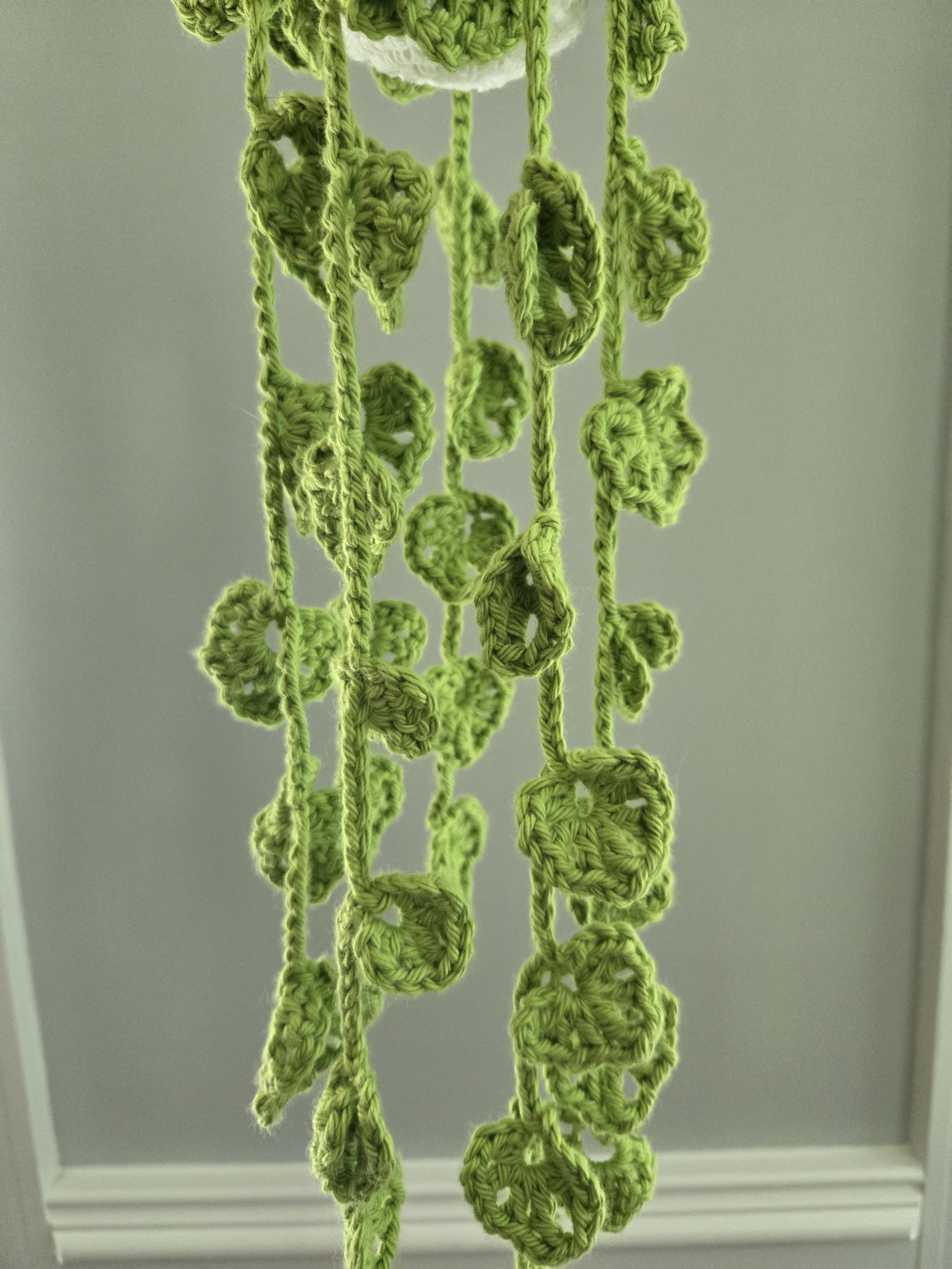 Crochet Hanging Plant Plush – Plush Houseplant – Soft Fake Plant – Kawaii Hanging Decor – Handmade Plant Toy – No Water Needed! - Long - Thumbnail 5