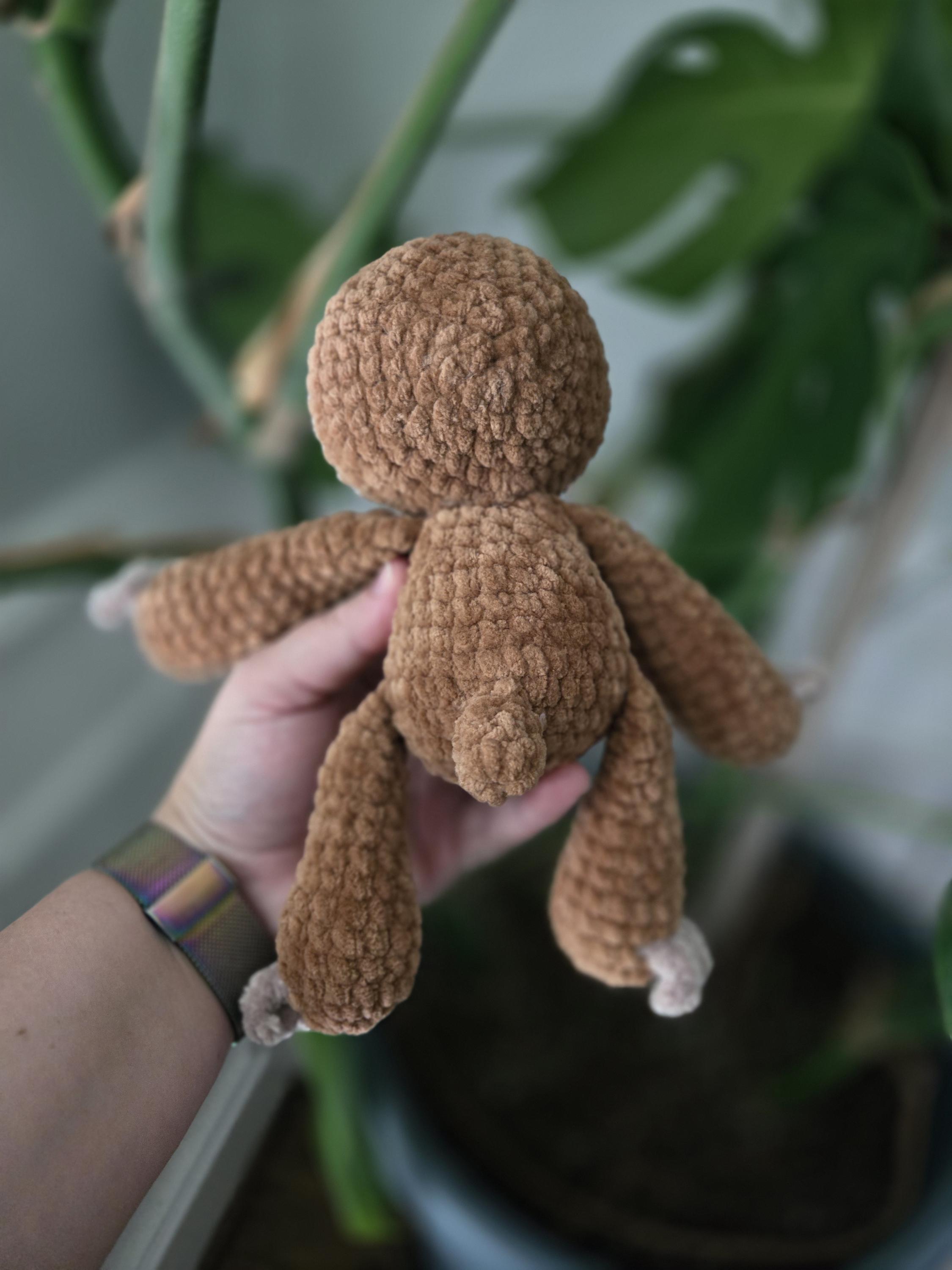 Crochet Sloth Plush – Chunky Plushie – Handmade Stuffed Sloth – Soft Animal Toy – Kawaii Plush – Slow and Snuggly – Gift for Sloth Lovers - Thumbnail 5