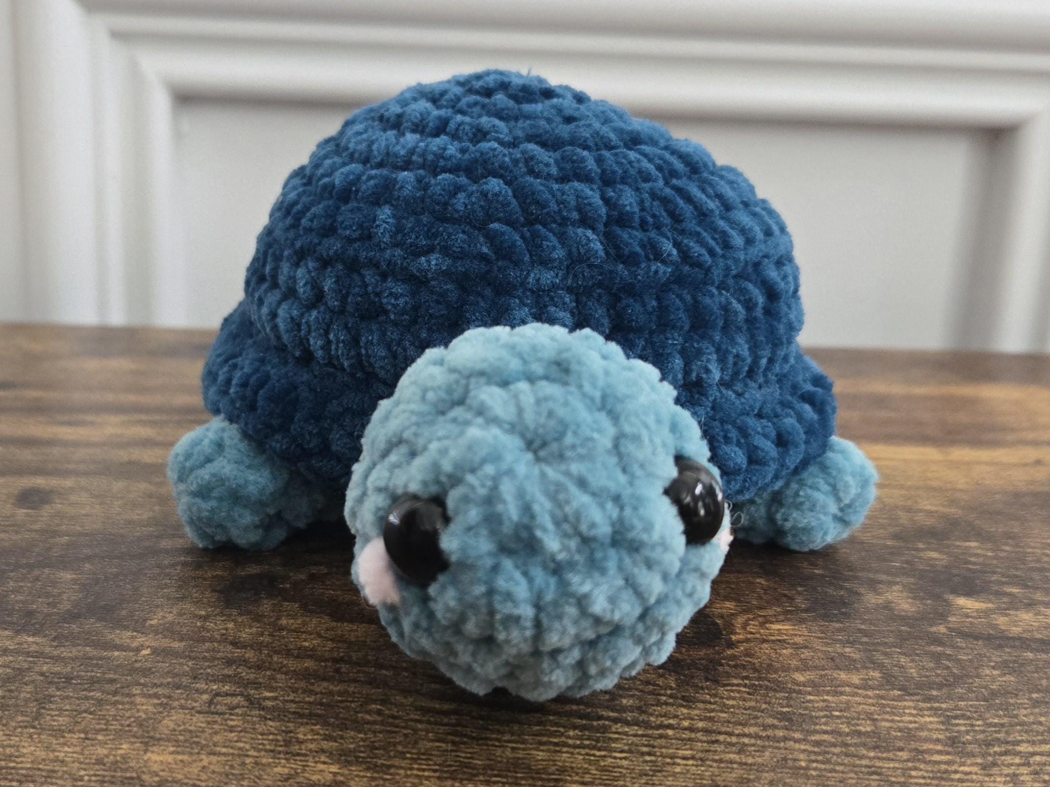 Crochet Turtle Plushie – Handmade Land Turtle – Soft Stuffed Animal – Cute Forest Turtle Toy – Gift for Animal Lovers & Kids - Thumbnail 5