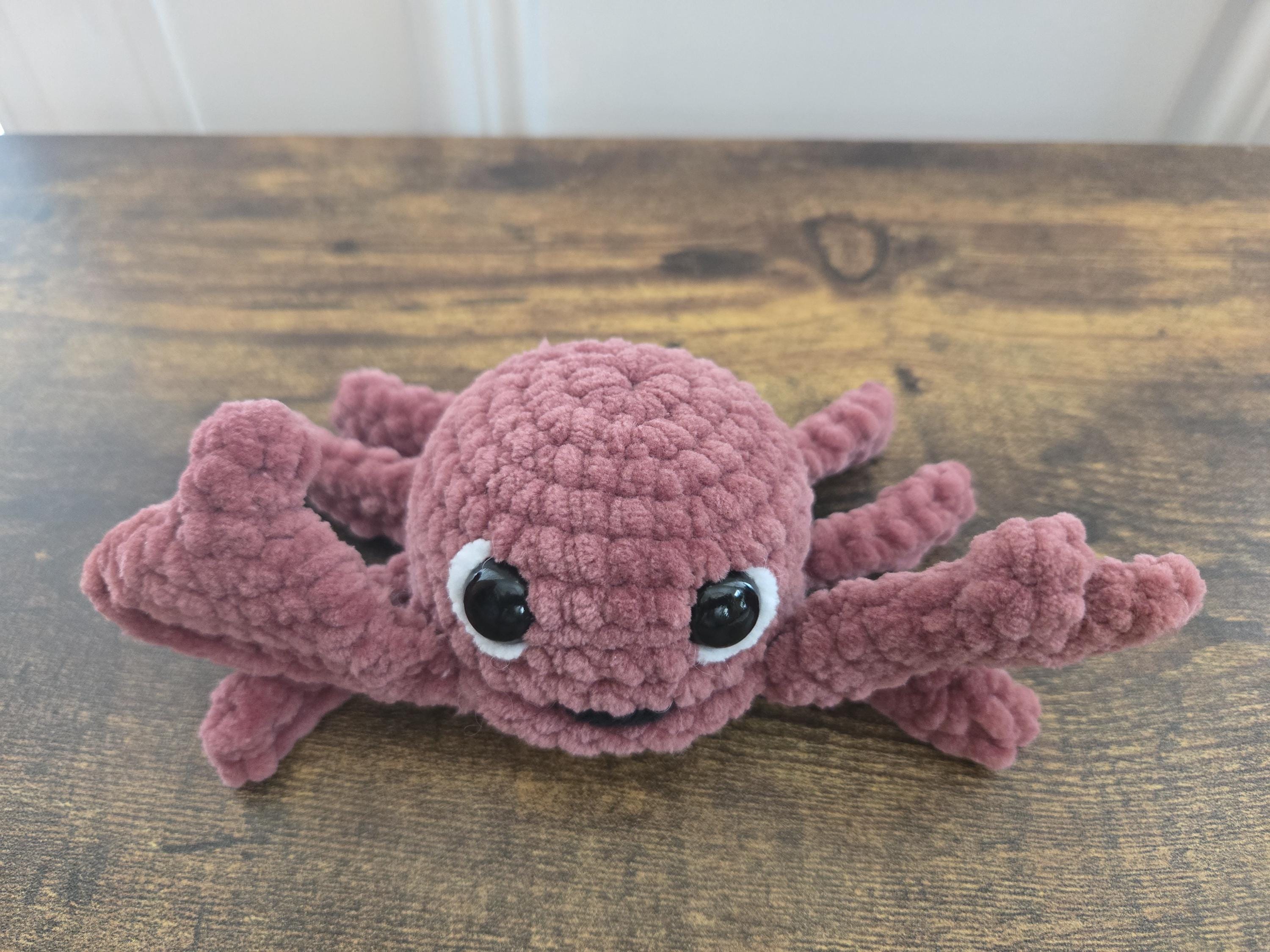 Crochet Crab Plush – Cute Amigurumi Crab – Ocean Animal Plushie – Kawaii Sea Creature Toy – Beach Lover Gift - Handmade - Thumbnail 5