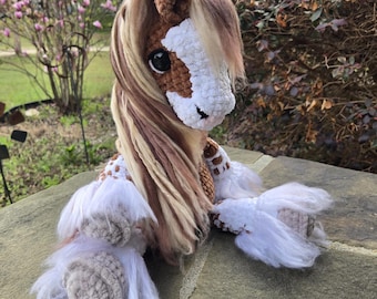 Custom Crochet Horse Plush From Your Photo | Handmade Equestrian Gift | Personalized Amigurumi Keepsake