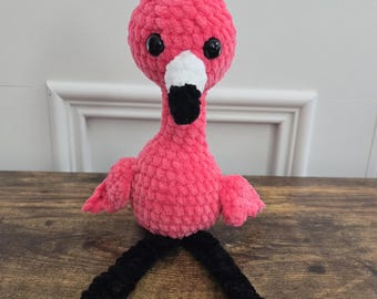 Crochet Flamingo Plush – Handmade Stuffed Flamingo – Tropical Bird Toy – Cute Animal Plushie – Flamingo Lover Gift – Soft and Squishy