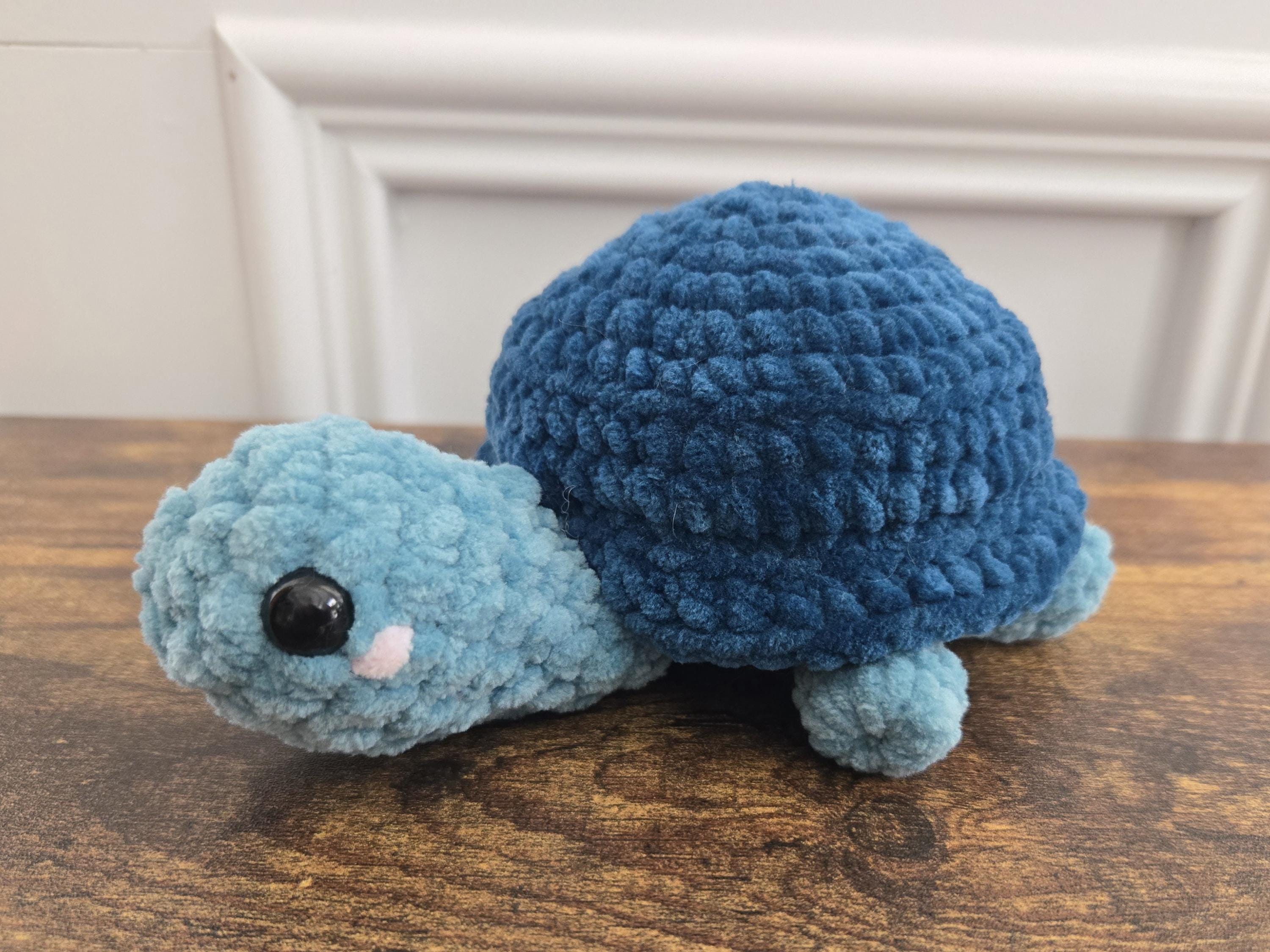 Crochet Turtle Plushie – Handmade Land Turtle – Soft Stuffed Animal – Cute Forest Turtle Toy – Gift for Animal Lovers & Kids - Thumbnail 2