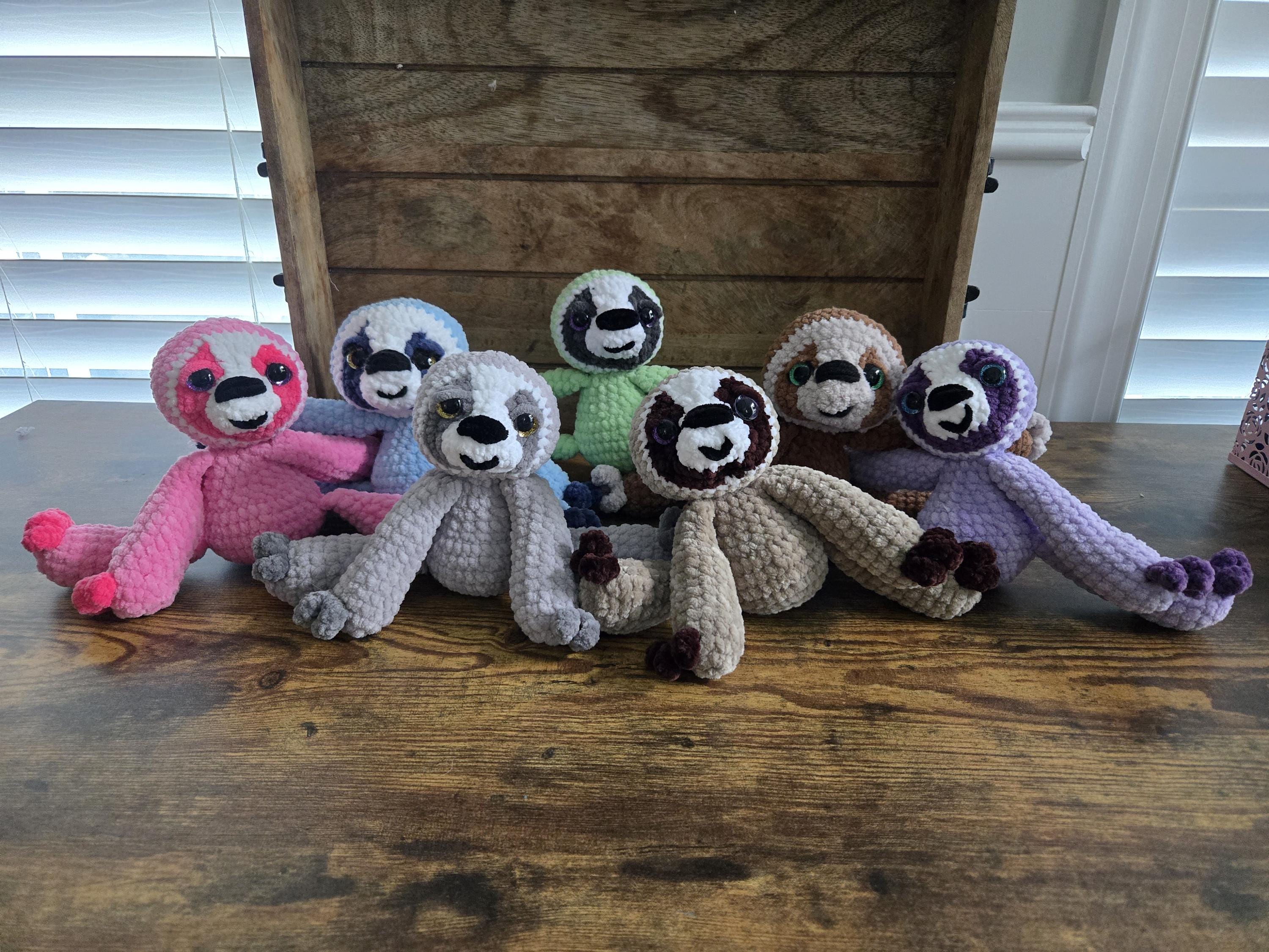 Crochet Sloth Plush – Chunky Plushie – Handmade Stuffed Sloth – Soft Animal Toy – Kawaii Plush – Slow and Snuggly – Gift for Sloth Lovers - Thumbnail 7