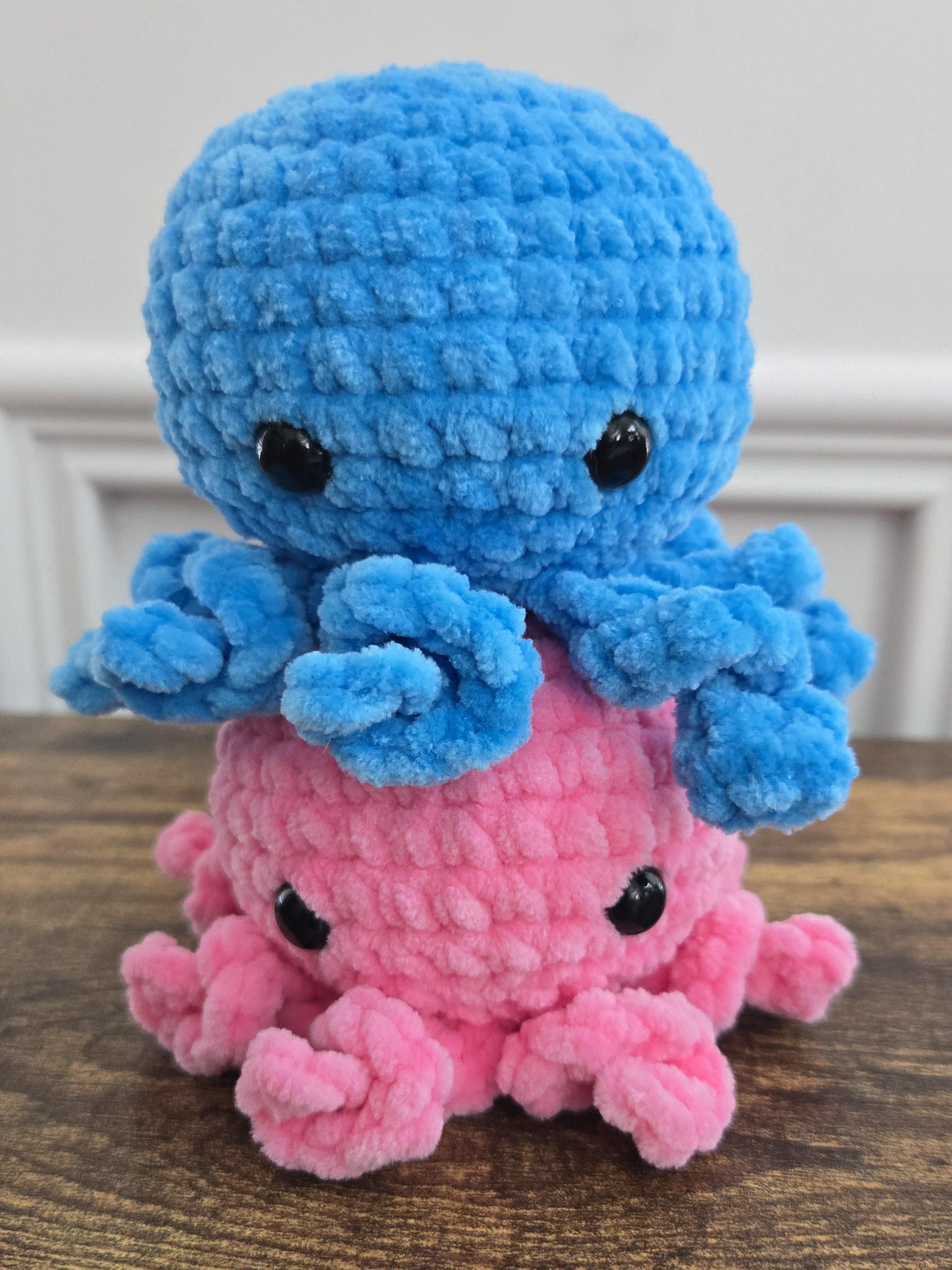 Crochet Octopus Squish – Handmade Plush Octopus – Kawaii Sea Animal – Chunky Soft Plush – Ocean Lover Gift – Cute Desk Buddy - Thumbnail 6