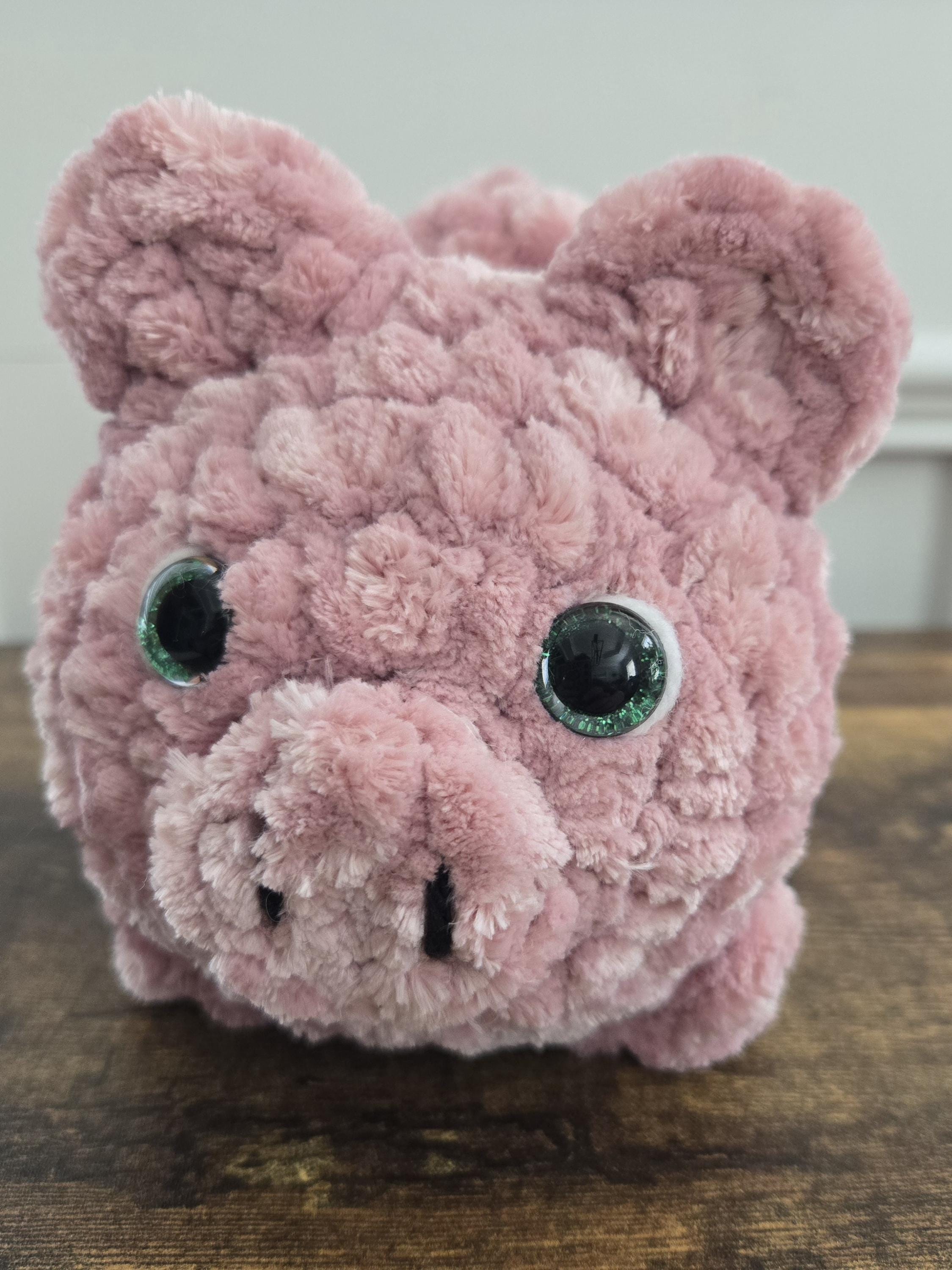 Crochet Pig Plushie – Handmade Amigurumi Pig – Soft Stuffed Animal – Cute Farm Toy – Perfect Gift for Kids & Pig Lovers - Large Size - Thumbnail 3
