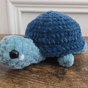 Crochet Turtle Plushie – Handmade Land Turtle – Soft Stuffed Animal – Cute Forest Turtle Toy – Gift for Animal Lovers & Kids