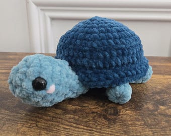 Crochet Turtle Plushie – Handmade Land Turtle – Soft Stuffed Animal – Cute Forest Turtle Toy – Gift for Animal Lovers & Kids
