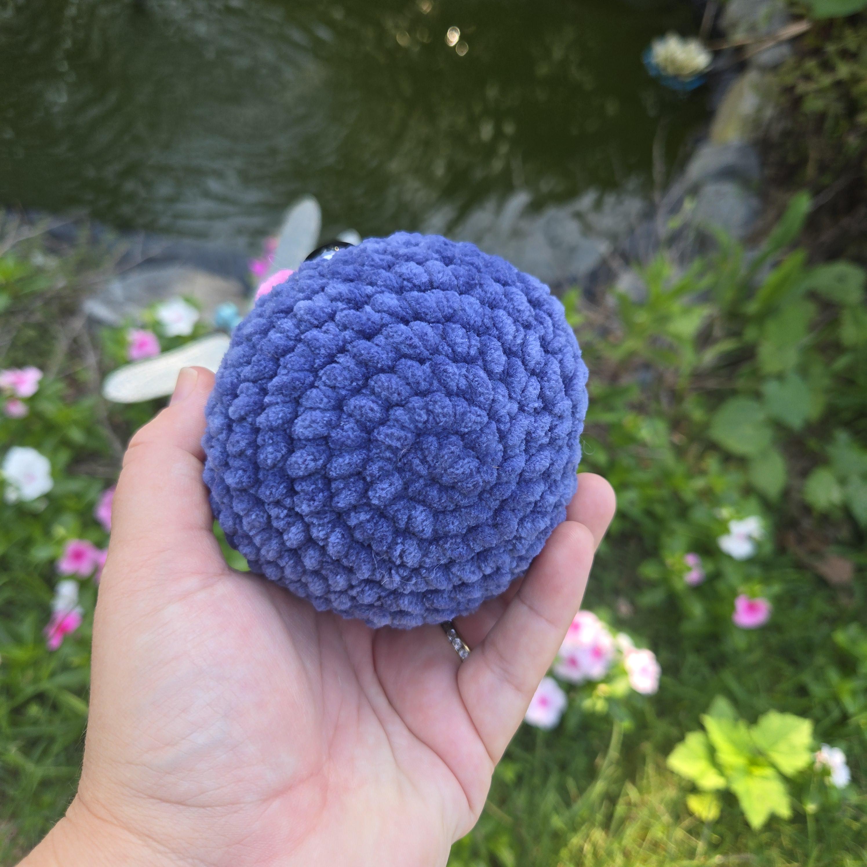 Large Crochet Blueberry Plush – Big Amigurumi Blueberry Toy – Cute Fruit Stuffed Plushie – Kawaii Food Plush – Blueberry Gift - Thumbnail 2