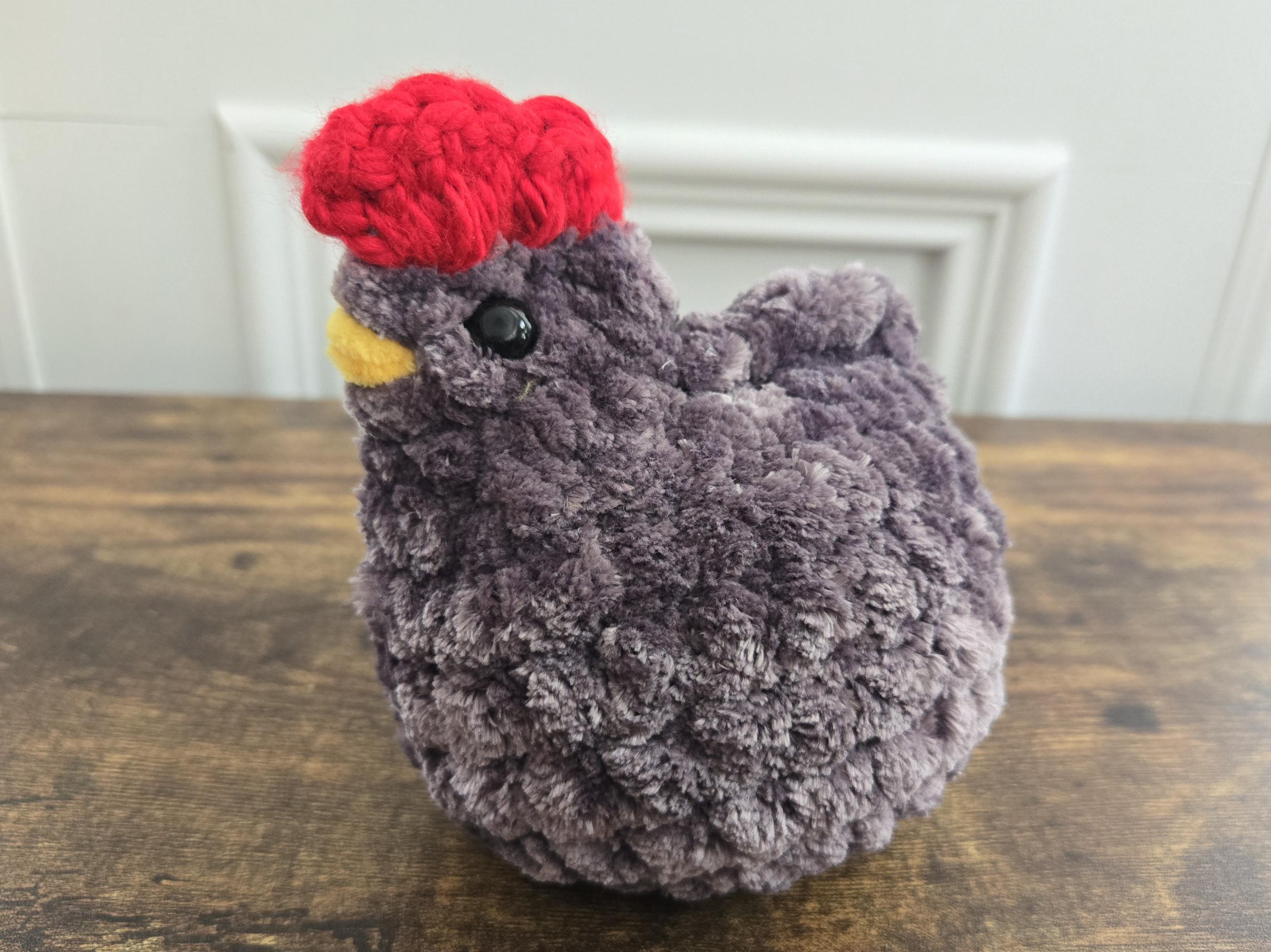 Crochet Chicken & Rooster Plushies – Handmade Farm Animal Toys – Cute Amigurumi Plush – Soft Stuffed Chicken – Great Gift for All Ages - Thumbnail 4