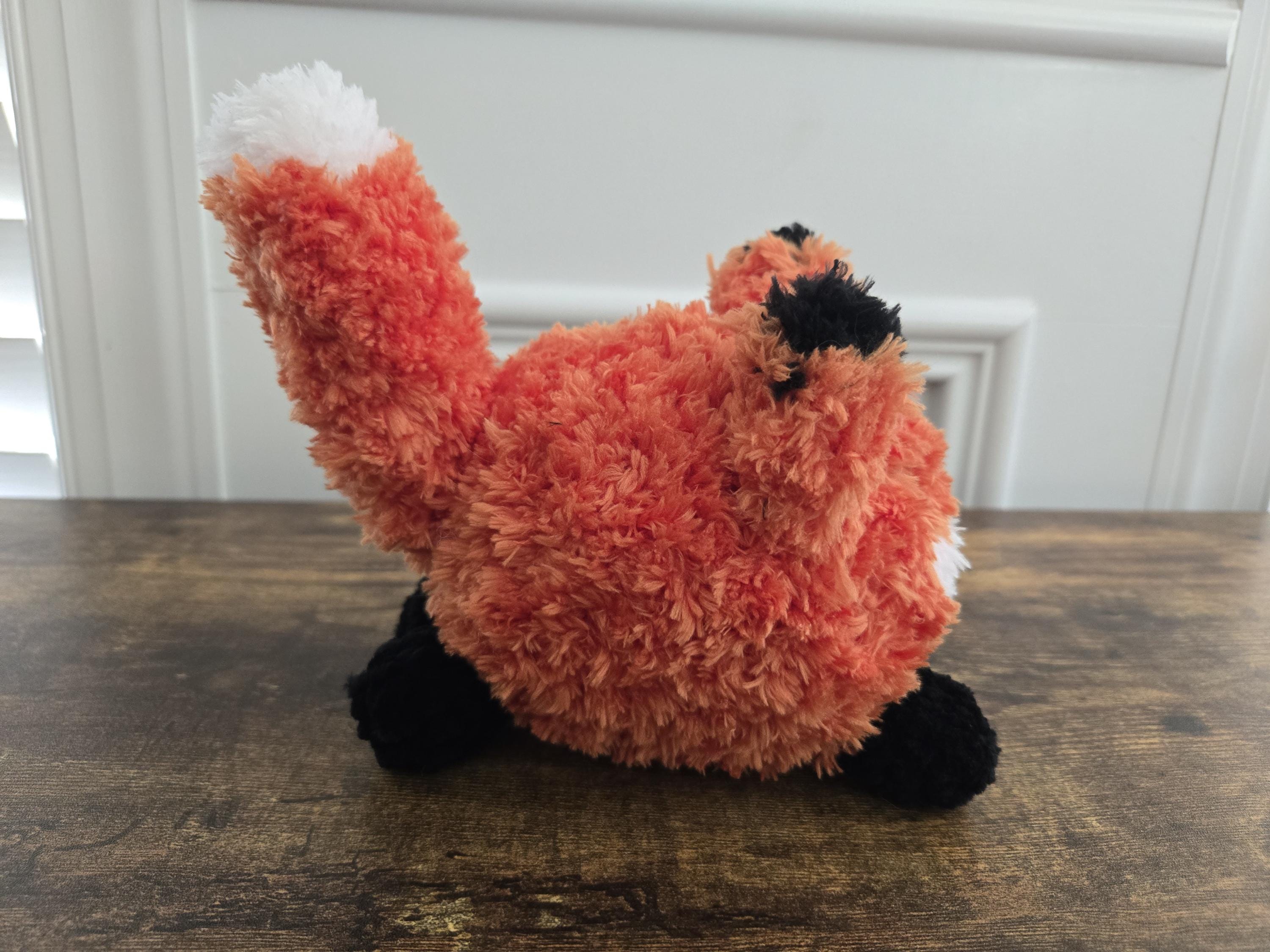 Crochet Fox Loaf Plushie – Handmade Chonky Fox – Soft Stuffed Animal – Cute Fox Toy – Perfect Gift for Fox Lovers & Kids - Thumbnail 2