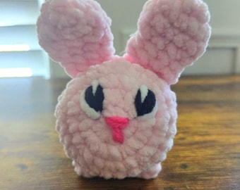 Crochet Mini Pink Bunny – Handmade Tiny Plush Bunny – Cute Easter Basket Stuffer – Soft Stuffed Bunny Toy