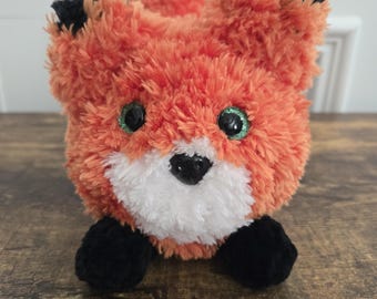 Crochet Fox Loaf Plushie – Handmade Chonky Fox – Soft Stuffed Animal – Cute Fox Toy – Perfect Gift for Fox Lovers & Kids