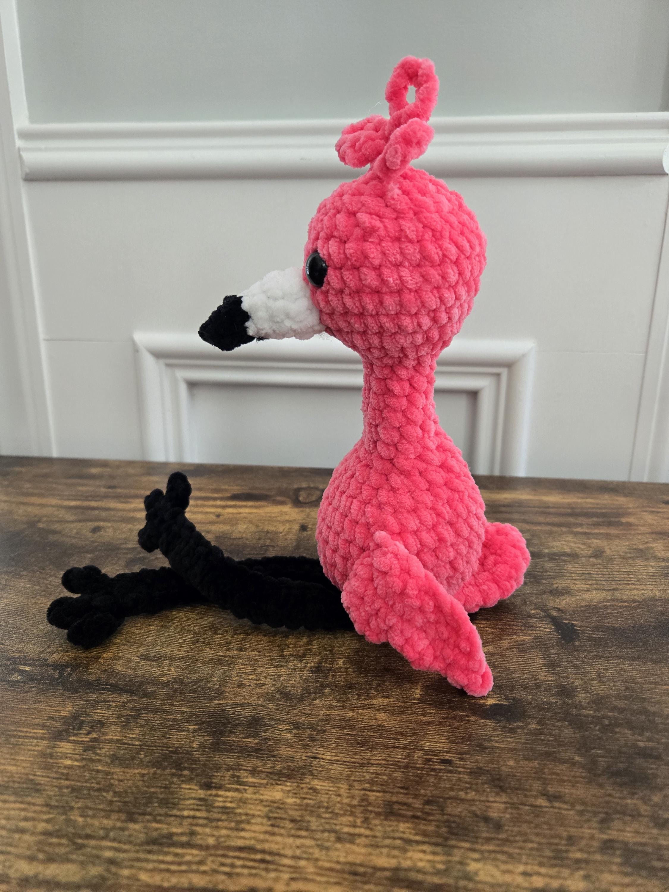 Crochet Flamingo Plush – Handmade Stuffed Flamingo – Tropical Bird Toy – Cute Animal Plushie – Flamingo Lover Gift – Soft and Squishy - Thumbnail 5