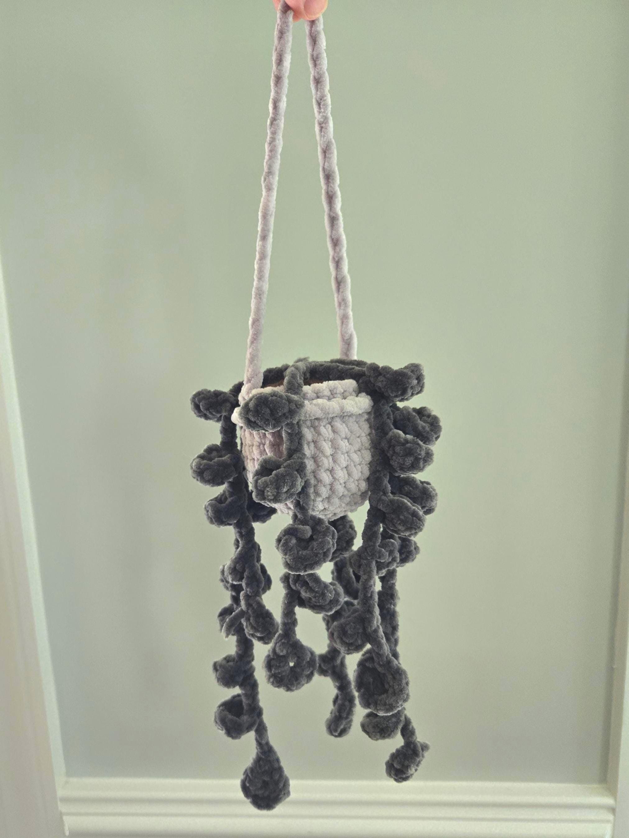 Crochet Hanging Plant Plush – Plush Houseplant – Soft Fake Plant – Kawaii Hanging Decor – Handmade Plant Toy – No Water Needed! - Chenille - Image 1