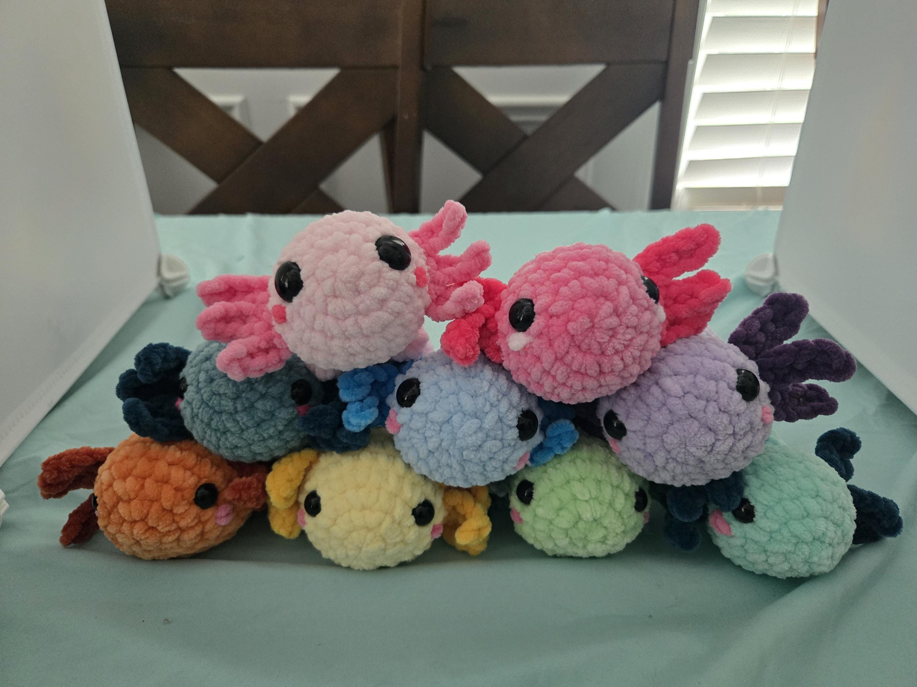 Crochet Axolotl Plush – All Colors Available! – Cute Amigurumi Axolotl Toy – Perfect Gift for Kids & Animal Lovers - Handmade - Thumbnail 5