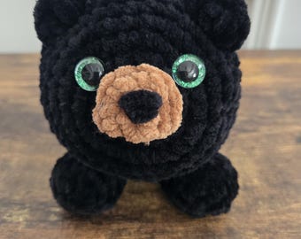 Crochet Bear Loaf Plushie – Handmade Chonky Bear – Soft Stuffed Animal – Cute Forest Bear Toy – Perfect Gift for Bear Lovers & Kids