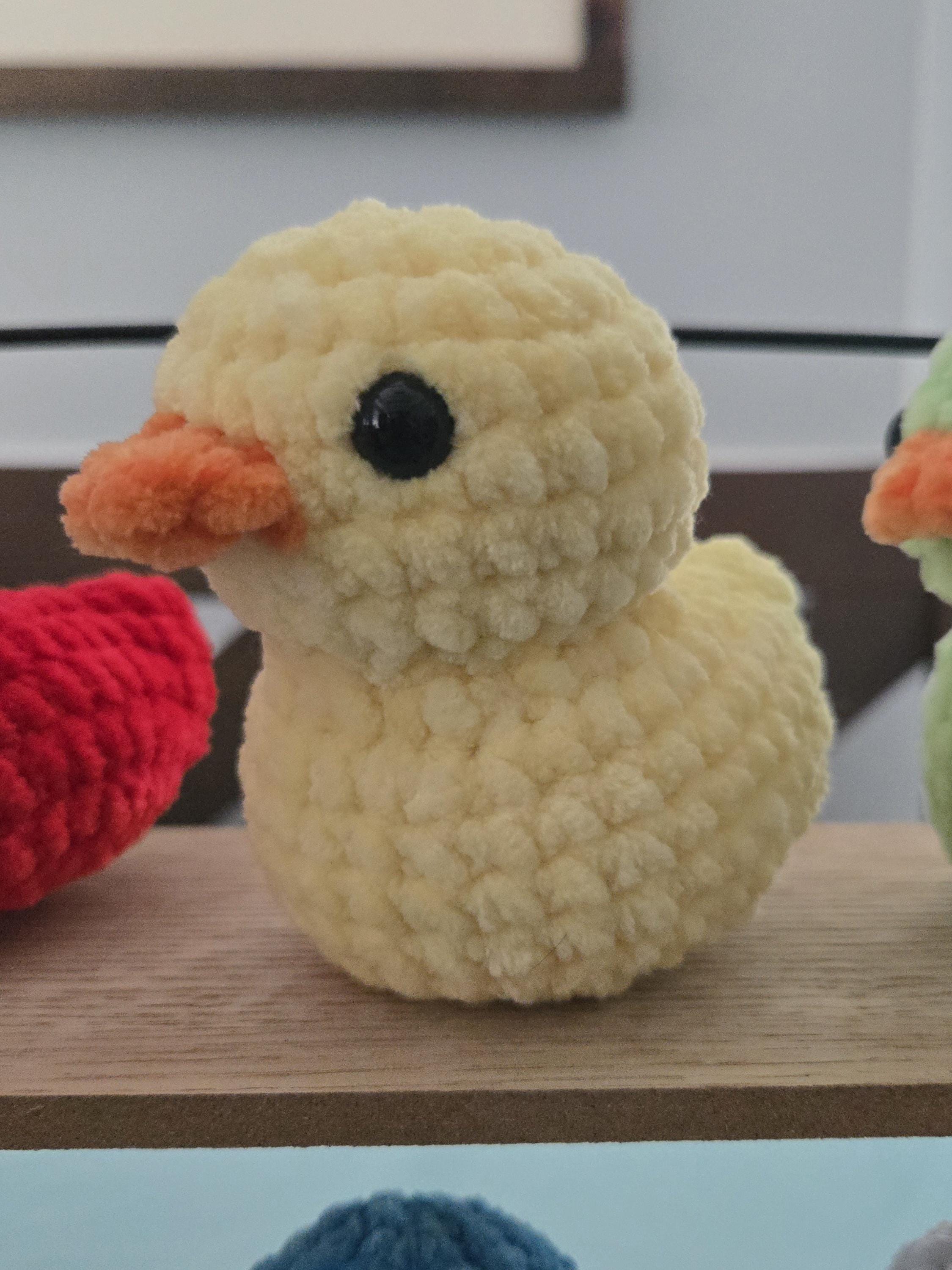 Crochet Rubber Ducky Plush – Soft Chenille Yellow Duck – Amigurumi Bath Toy – Kawaii Duck – Handmade Baby Gift – Nursery Decor – Jeep Duck - Thumbnail 3