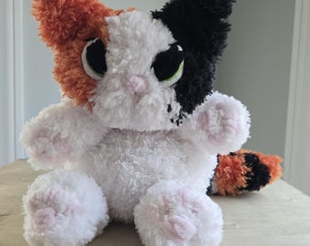 Crochet Cat Plushie – Calico - Cute, Soft, and Snuggly -Handmade