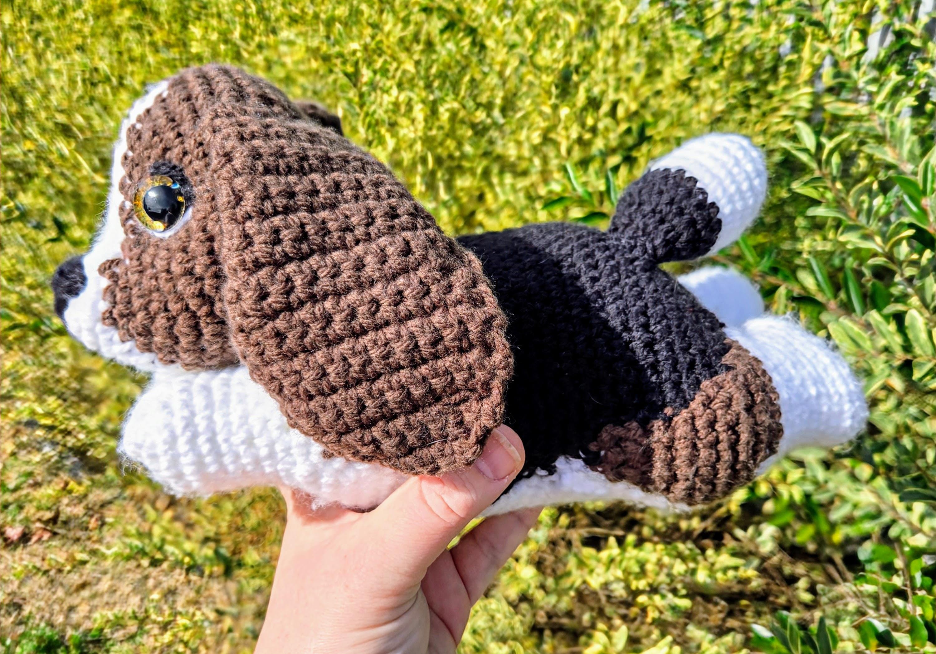 Crochet Dog Plushie – Cute Beagle-Inspired Stuffed Animal, Perfect Gift for Dog Lovers, Amigurumi - Handmade - Thumbnail 3
