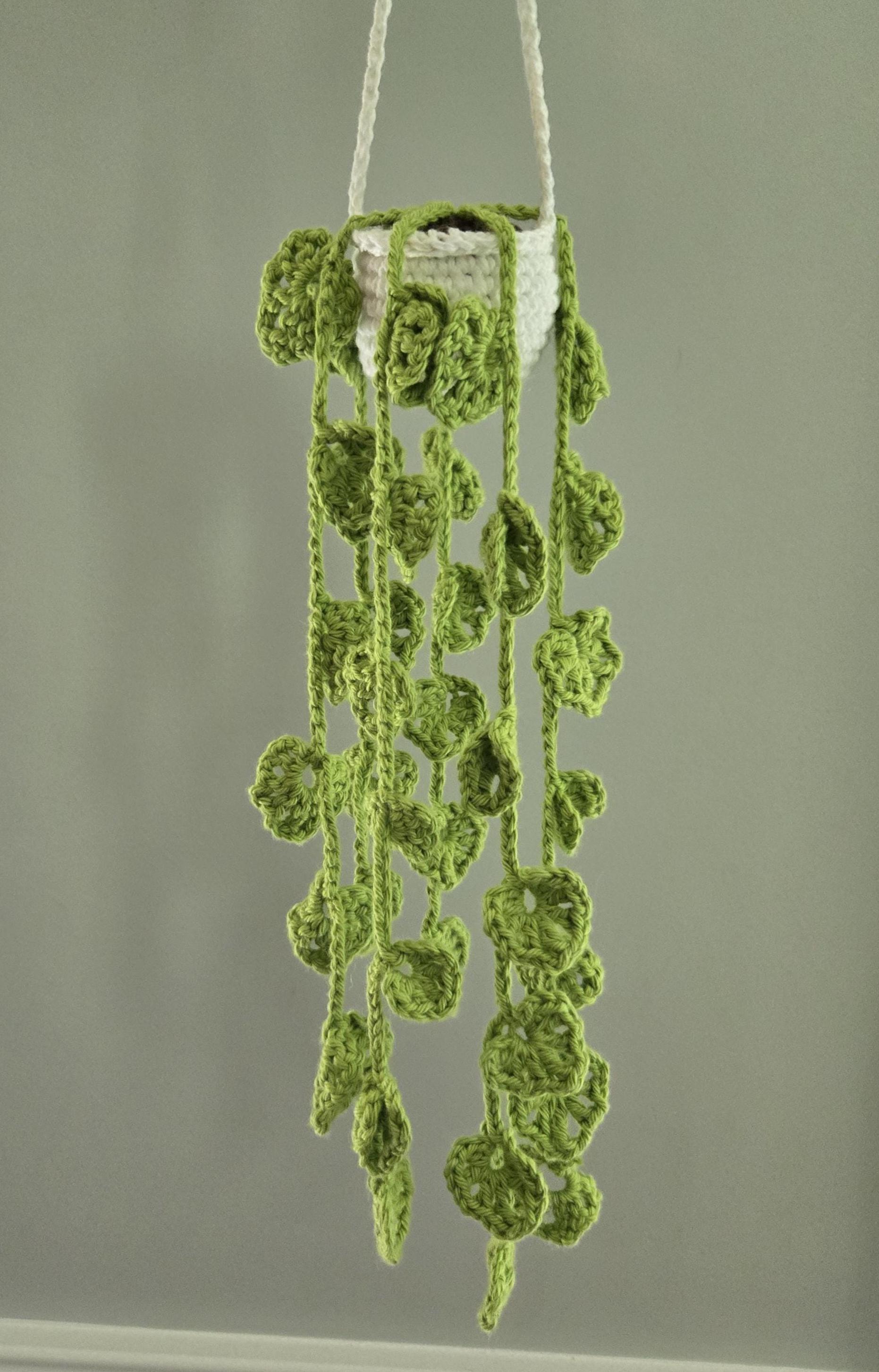 Crochet Hanging Plant Plush – Plush Houseplant – Soft Fake Plant – Kawaii Hanging Decor – Handmade Plant Toy – No Water Needed! - Long - Thumbnail 3